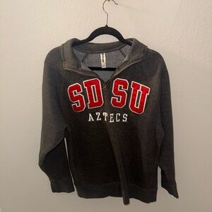 SDSU Gray Hoodie with Red Lettering